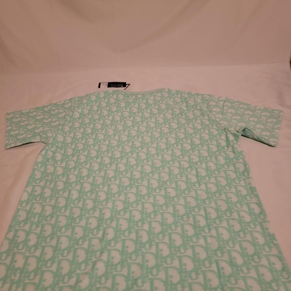 Mint Green Dior Oblique T Shirt - Picture 2 of 3